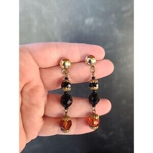 Vintage Multicolored Beaded Dangling Earrings